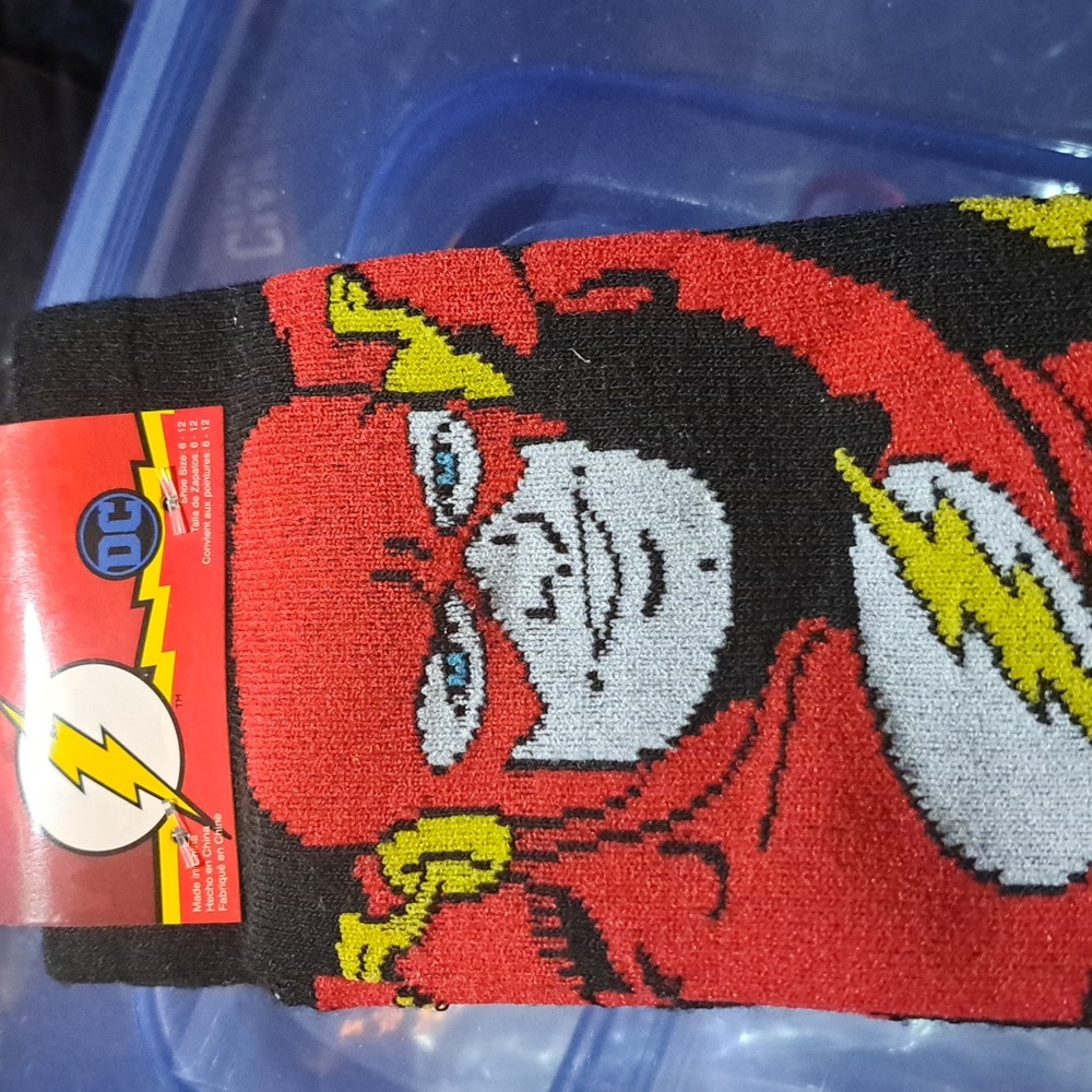 Flash socks DC comic books nerd superhero nwt set lot